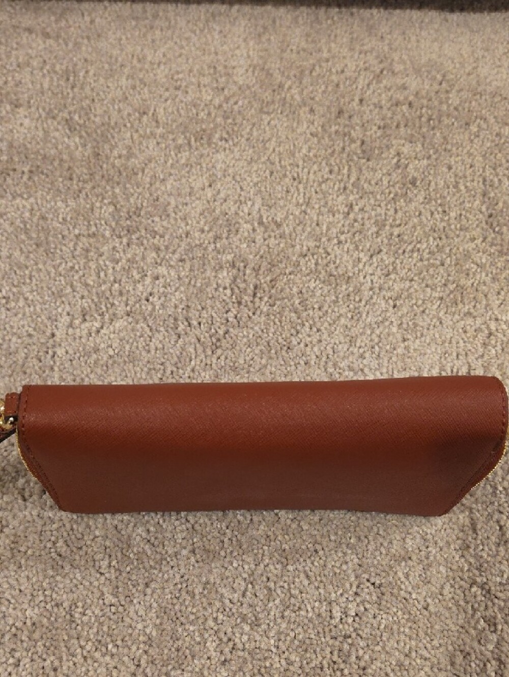 Michael Kors Brick Red Leather Wristlet Wallet with Gold Hardware - Picture 6 of 7
